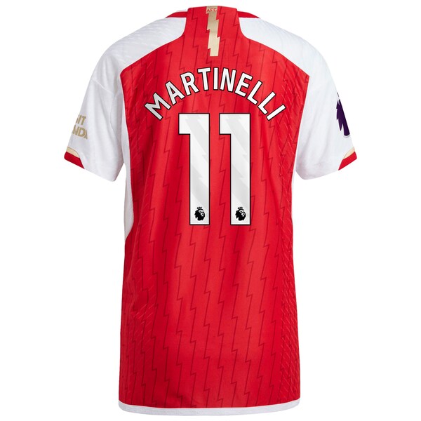 Gabriel Martinelli Arsenal adidas 2023/24 Home Authentic Player Jersey - Red/Yellow - Image 4
