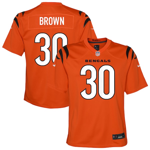 Chase Brown Cincinnati Bengals Nike Youth Youth - Orange/Black - Image 2