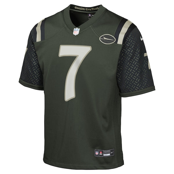 Justin Fields New York Jets Nike Youth 2025 Rivalries Collection Game Jersey - Gotham Green - Image 2