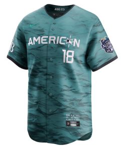 Alternative view of Shane McClanahan American League Nike 2023 MLB All-Star Game Limited Player Jersey - Teal