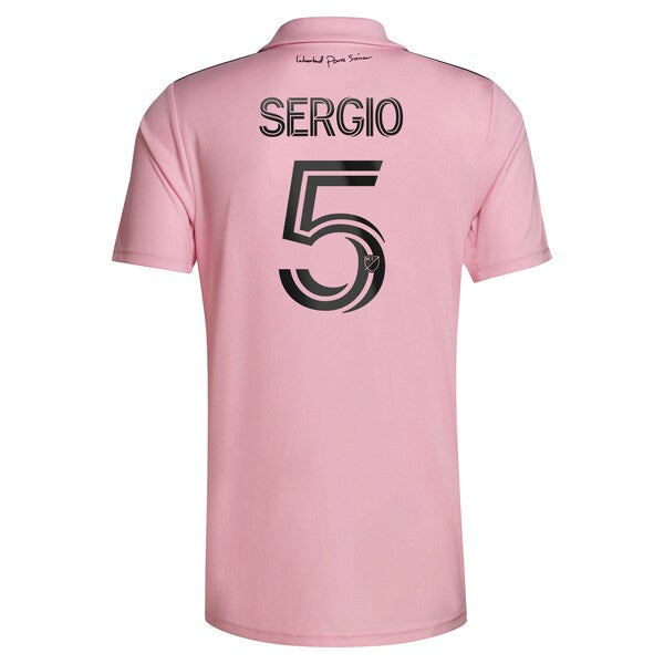 Sergio Busquets Inter Miami CF adidas 2024 The Heart Beat Kit Replica Player Jersey - Pink - Image 3
