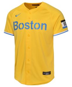Alternative view of Trevor Story Boston Red Sox Nike Youth City Connect Limited Player Jersey - Gold