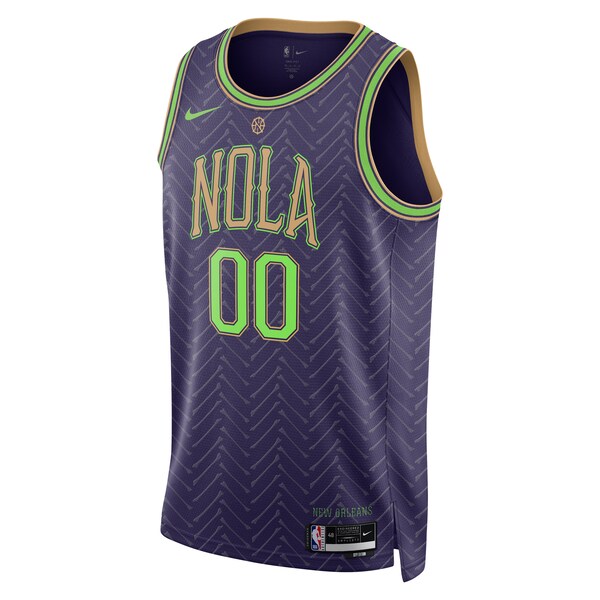 New Orleans Pelicans Nike Unisex 2024/25 Custom Swingman Jersey - City Edition - Purple - Image 2