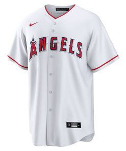 Alternative view of Los Angeles Angels Nike Youth Home Blank Replica Jersey - White