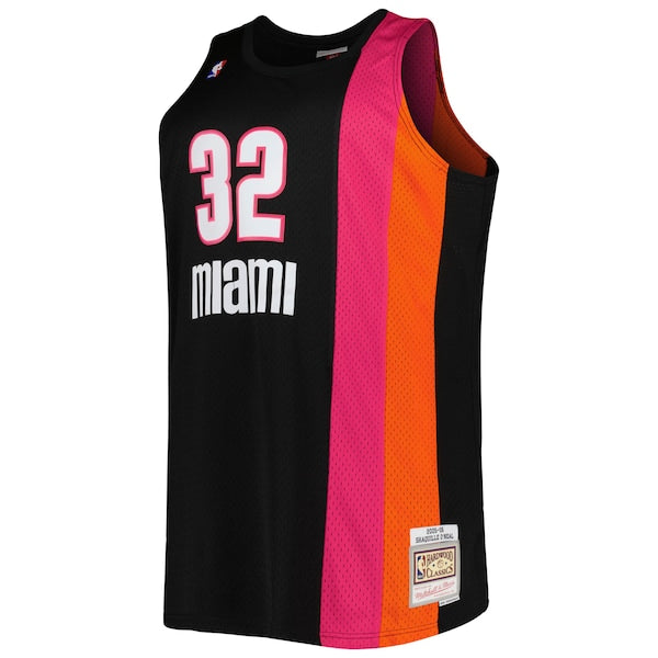 Shaquille O'Neal Miami Heat Big & Tall Hardwood Classics 2005/06 Swingman Jersey - Black - Image 3