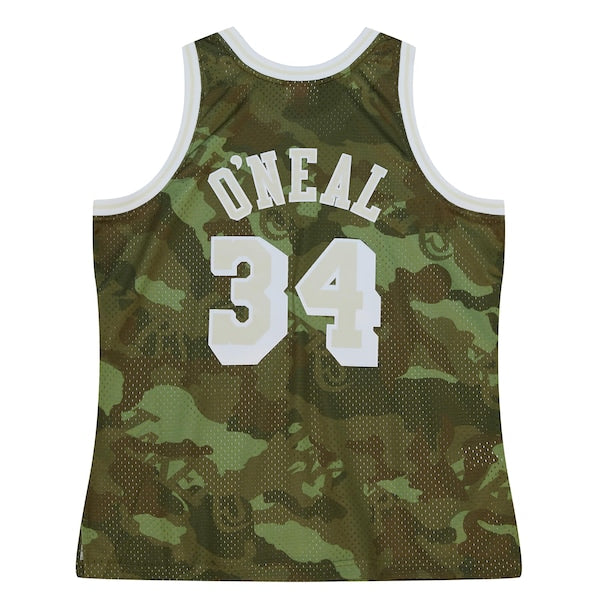 Shaquille O'Neal Los Angeles Lakers Hardwood Classics 1996/97 Ghost Green Swingman Jersey - Camo - Image 2