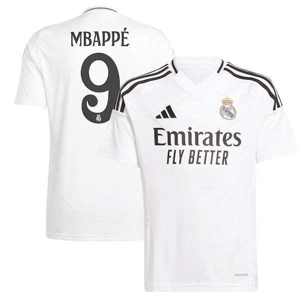 Kylian Mbapp¨¦ Los Merengues adidas Youth 2024/25 Home Replica Player Jersey - White