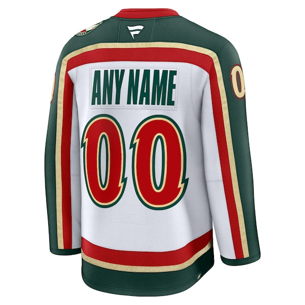 Minnesota Wild 25th Anniversary Premium Custom Jersey - White/Green - Image 5