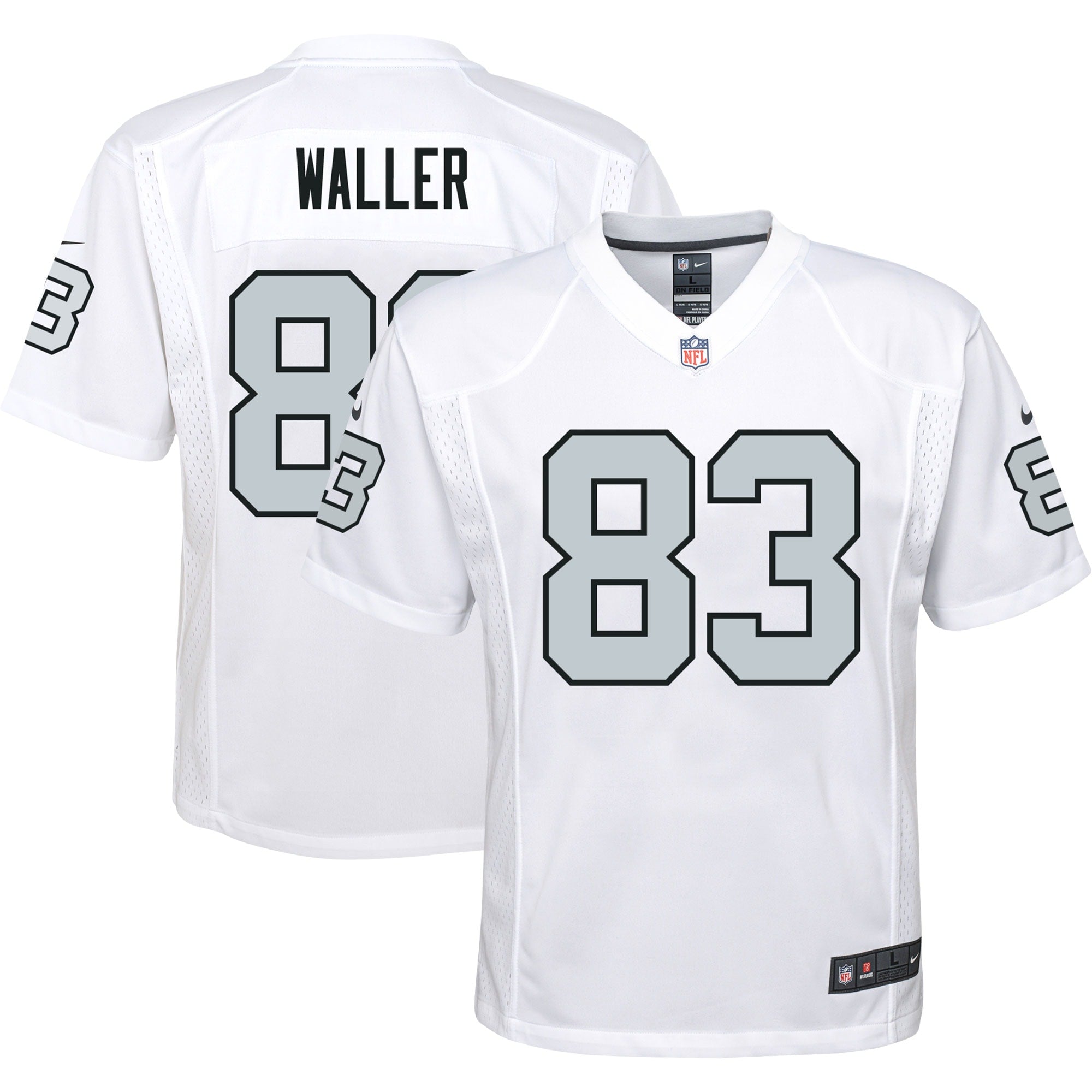 Darren Waller Las Vegas Raiders Nike Youth Game Jersey - Black/White - Image 5