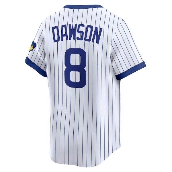 Andre Dawson Chicago Cubs Nike Throwback Cooperstown Collection Limited Jersey - White - Image 3