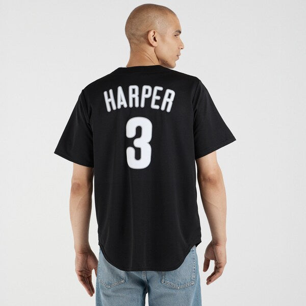 Bryce Harper Philadelphia Phillies Nike Lights Out Replica Player Jersey - Black - Image 3