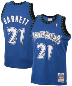 Kevin Garnett Minnesota Timberwolves  Big & Tall 2003/04 Hardwood Classics Swingman Jersey - Blue