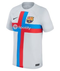 Alternative view of Gavi Barcelona Nike 2022/23 Third Breathe Stadium Replica Player Jersey - Gray