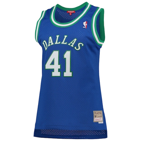 Dirk Nowitzki Dallas Mavericks Women's Hardwood Classics Swingman Jersey - Blue - Image 2