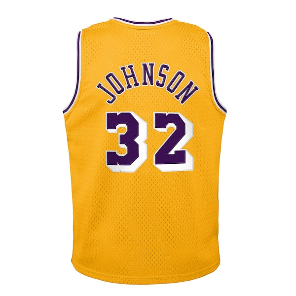 Magic Johnson Los Angeles Lakers Toddler 1984/85 Swingman Jersey - Gold - Image 3