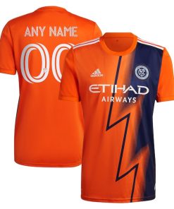 New York City FC adidas 2022 The Volt Kit Replica Custom Jersey - Orange