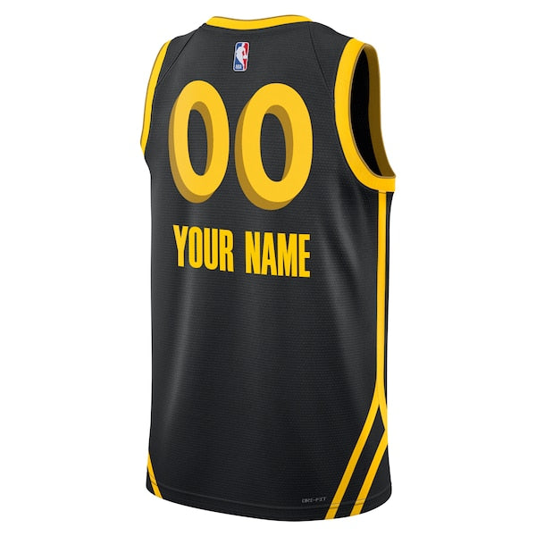 Golden State Warriors Nike Unisex 2023/24 Custom Swingman Jersey - Black - City Edition - Image 3