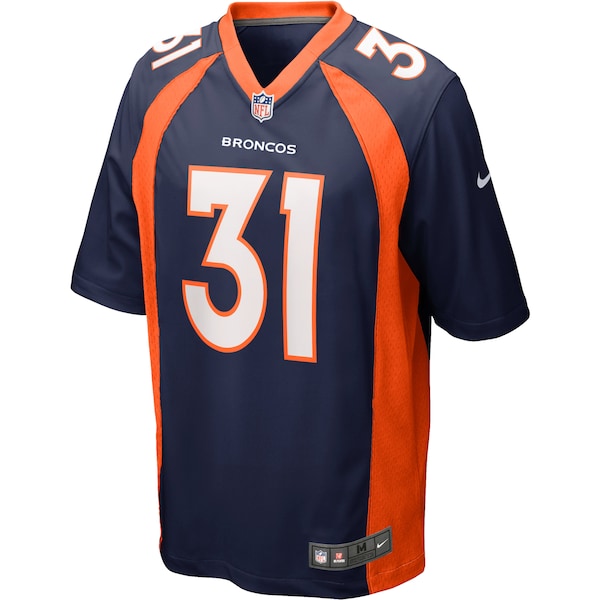 Justin Simmons Denver Broncos Nike Alternate Game Jersey - Navy/Orange - Image 3
