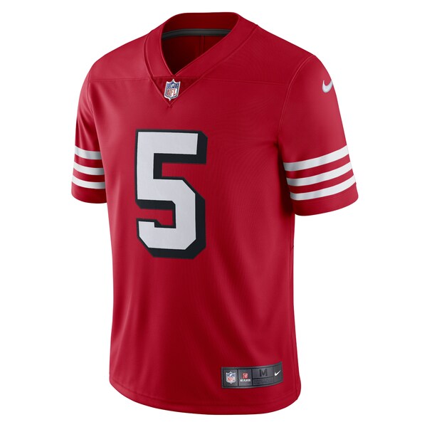 Trey Lance San Francisco 49ers Nike Alternate Vapor Limited Jersey - Scarlet/Scarlet/White - Image 3