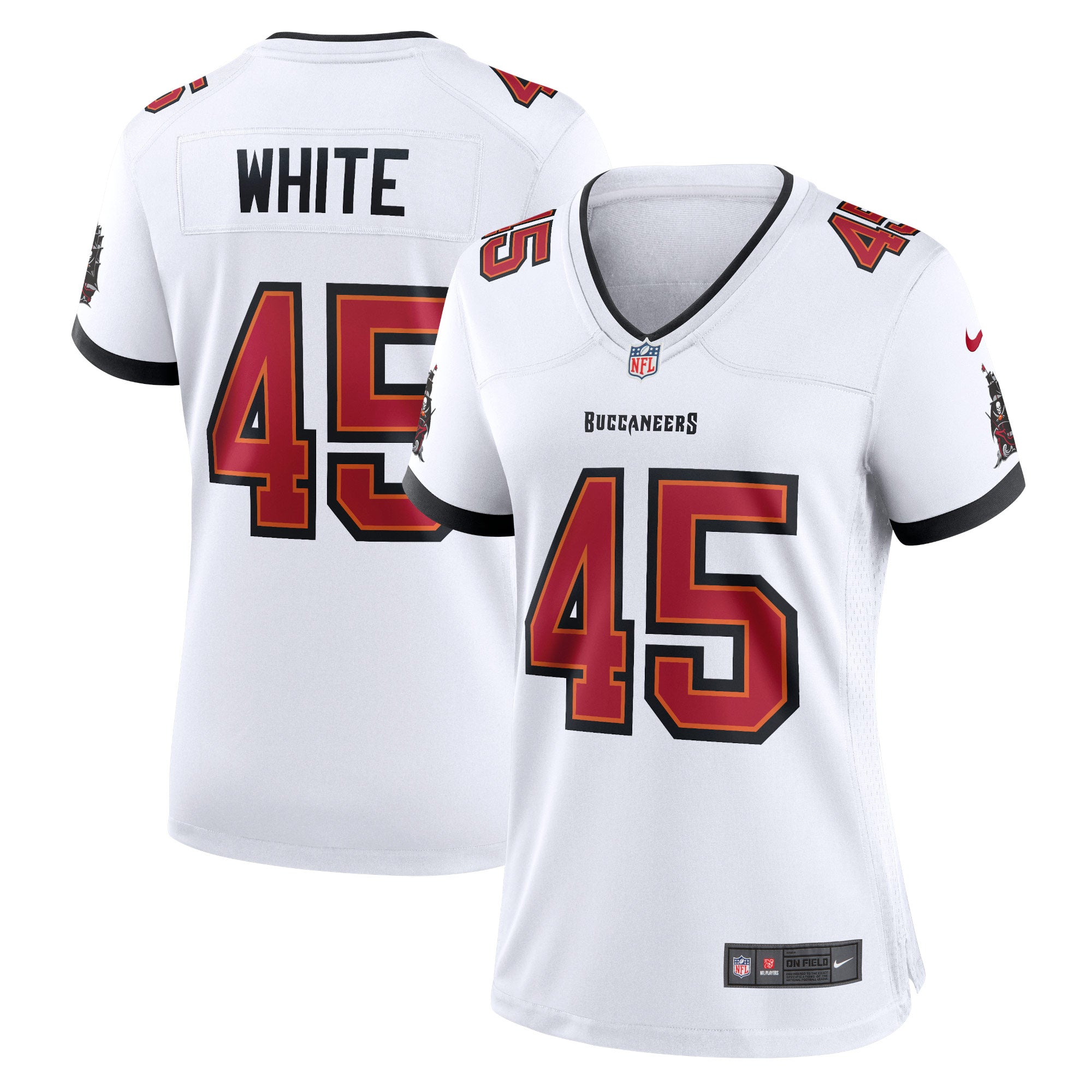 Devin White Tampa Bay Buccaneers Nike Women's Game Player Jersey - Red/Pewter/White - Image 7