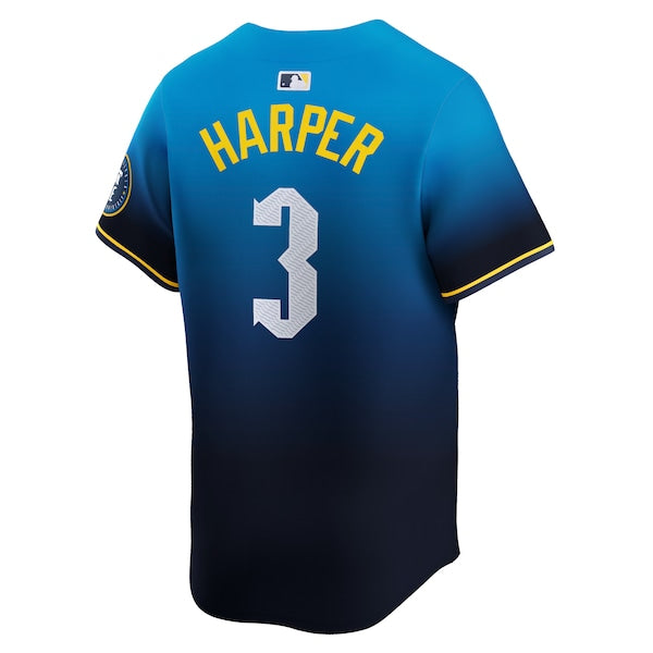 Bryce Harper Philadelphia Phillies Nike 2024 City Connect Limited Player Jersey - Blue - Image 3