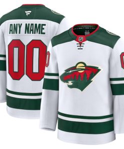 Minnesota Wild  Away Premium Custom Jersey - White/Green