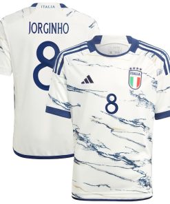 Jorginho Italy National Team adidas Youth 2023 Away Replica Jersey - White