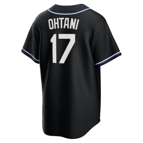 Shohei Ohtani Los Angeles Dodgers Nike Youth Lights Out Replica Player Jersey - Black - Image 4