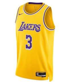 Alternative view of Anthony Davis Los Angeles Lakers Nike Unisex Swingman Jersey - Icon Edition - Gold