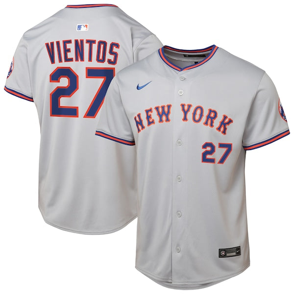 Mark Vientos New York Mets Nike Youth Road Limited Jersey?ยจC Gray/Royal - Image 2