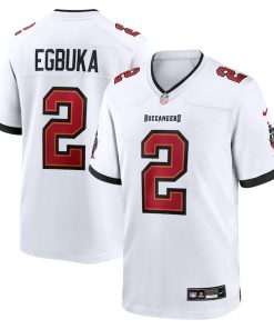 Alternative view of Emeka Egbuka  Tampa Bay Buccaneers Nike  Game Jersey -  White/Creamsicle/Red