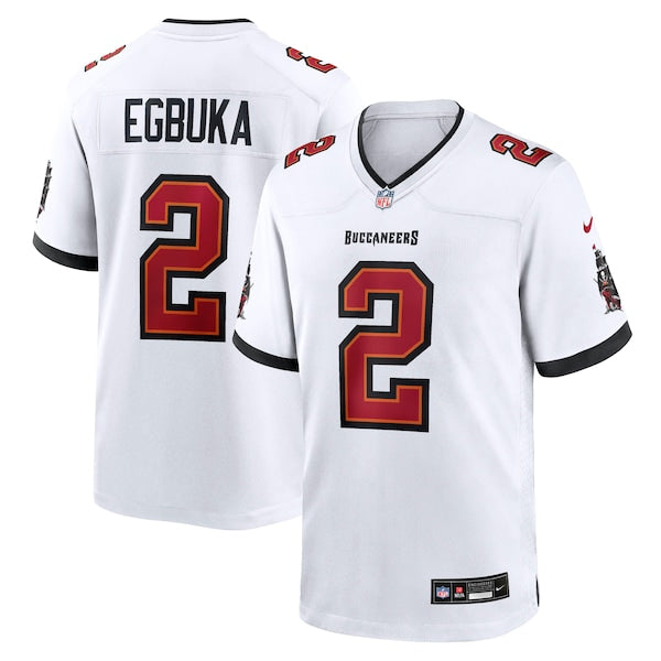 Emeka Egbuka Tampa Bay Buccaneers Nike Game Jersey - White/Creamsicle/Red - Image 2