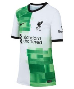 Alternative view of Alexis Mac Allister Liverpool Nike Youth 2023/24 Away Replica Player Jersey - White