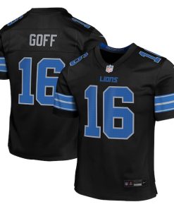 Jared Goff Detroit Lions Nike Youth Alternate Player Game Jersey - Black