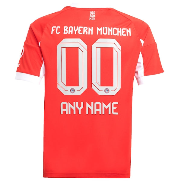 Bayern Munich adidas Youth 2025/26 Home Replica Custom Jersey - Red - Image 3