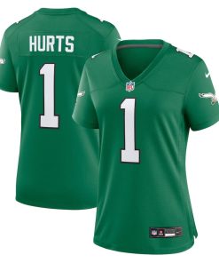 Jalen Hurts Philadelphia Eagles Nike Women's Alternate Game Player Jersey - Kelly Green