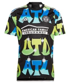 Alternative view of Atlanta United FC adidas 2024 The 404 Replica Jersey - Black