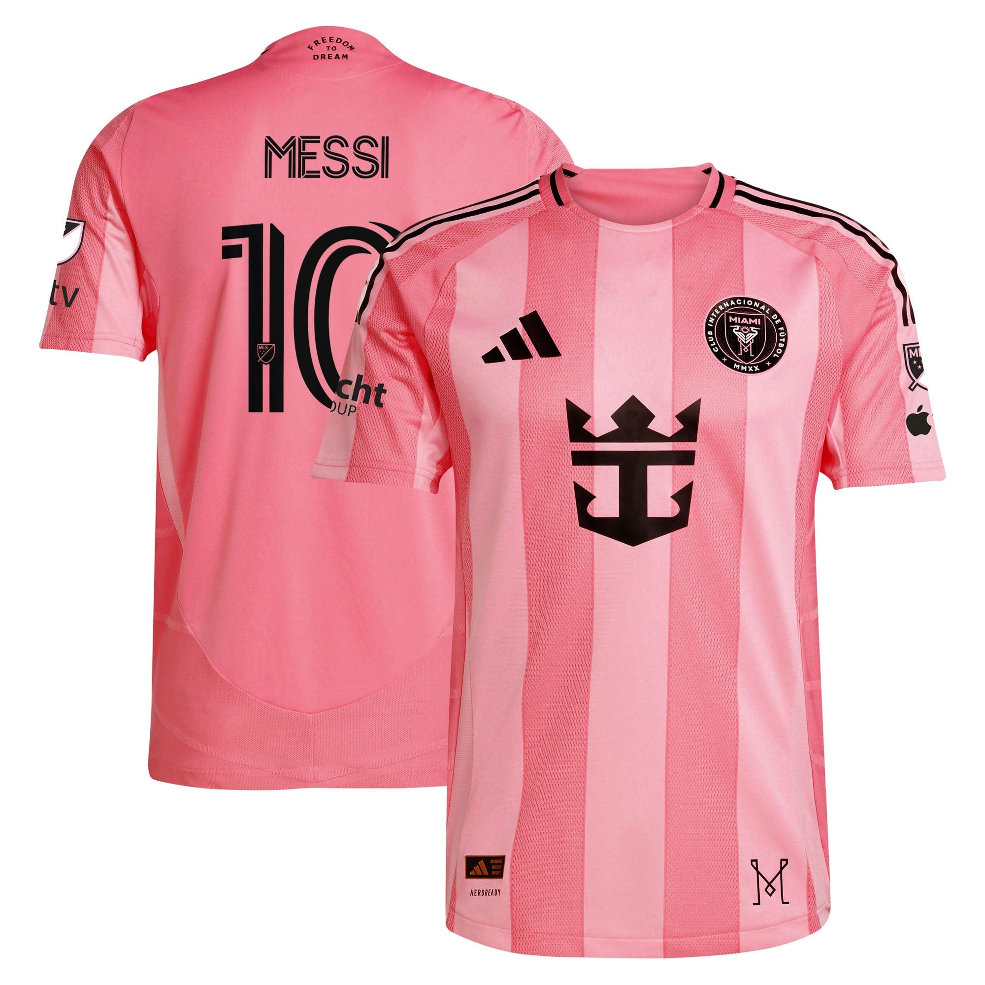 Lionel Messi Inter Miami CF adidas 2025 The Fortitude Kit Authentic Player Jersey - Black/Blue/Light Pink - Image 8
