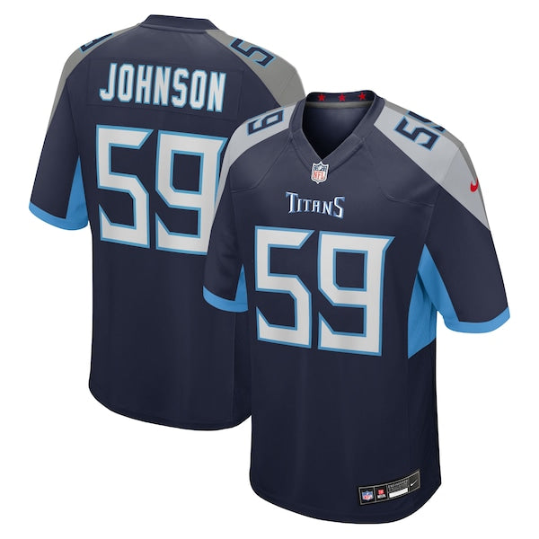 Kyron Johnson Tennessee Titans Nike Team Game Jersey - Navy - Image 2