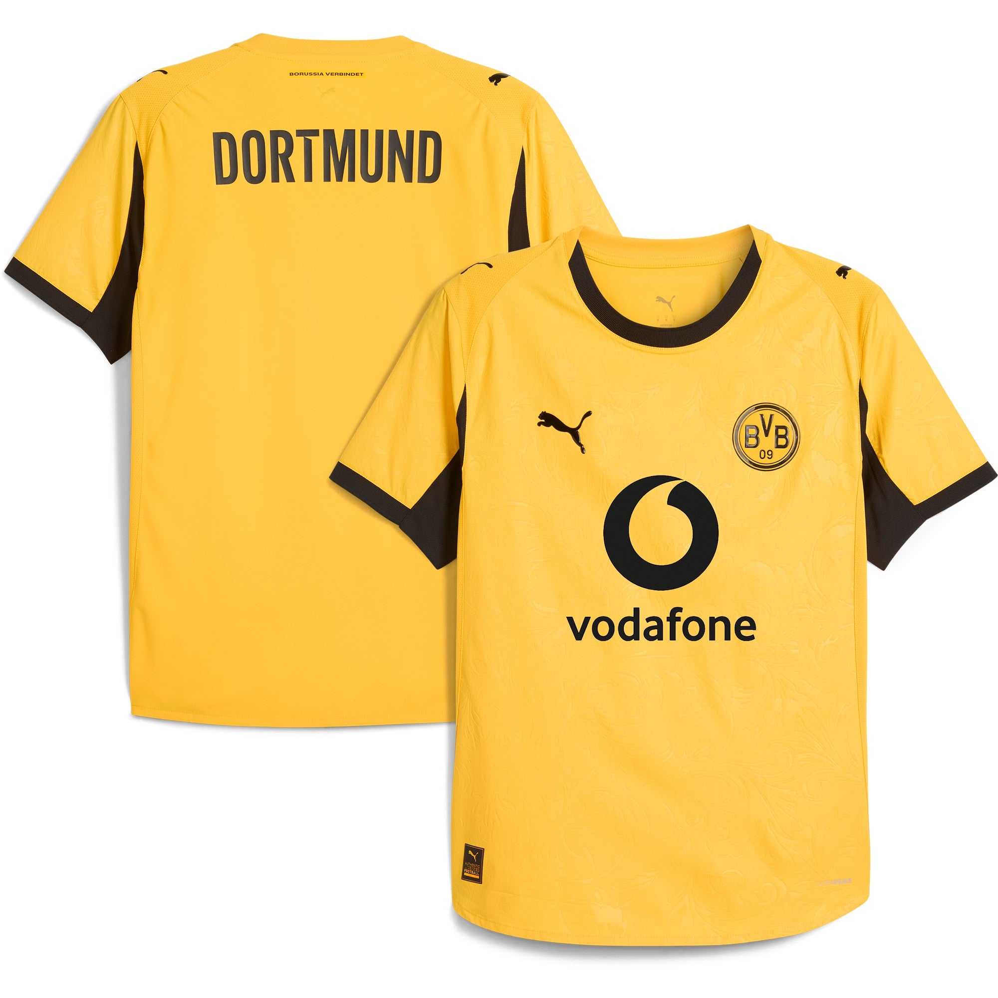 Borussia Dortmund Puma 2025/26 Away Authentic Jersey - Gray/Yellow - Image 6