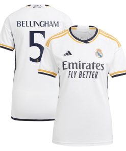 Jude Bellingham Los Merengues adidas Women's 2023/24 Home Replica Jersey - White/Navy
