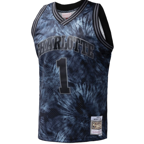 Muggsy Bogues Charlotte Hornets Hardwood Classics 1992/93 Tie-Dye Swingman Jersey - Black - Image 2