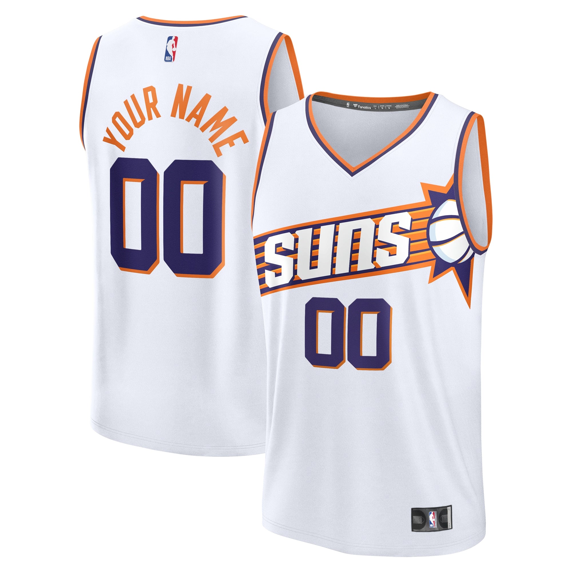 Phoenix Suns Fastbreak Custom Jersey - Statement Edition - Black/White/Purple - Image 5