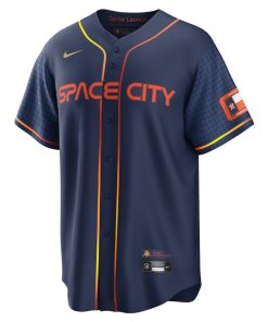 Alternative view of Carlos Correa Houston Astros Nike 2022 City Connect Replica Player Jersey - Navy