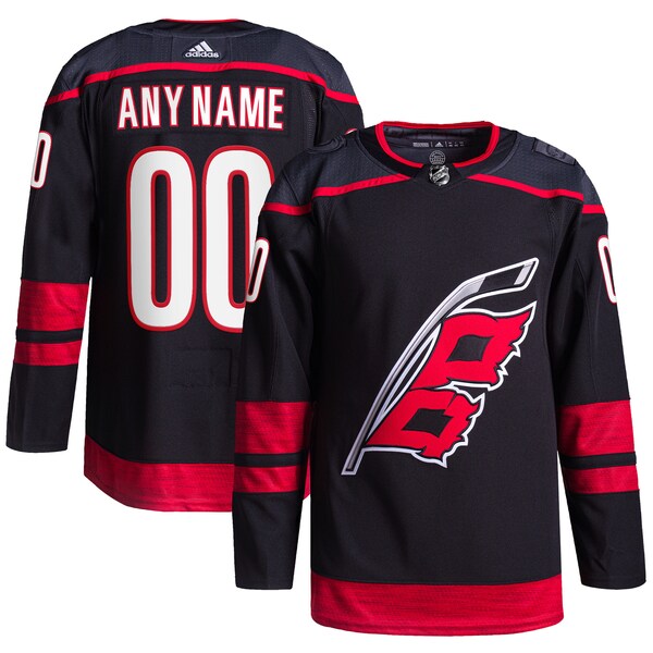 Carolina Hurricanes adidas Home Primegreen Authentic Custom Jersey - Black