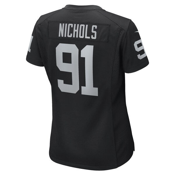 Bilal Nichols Las Vegas Raiders Nike Women's Game Player Jersey - Black - Image 3