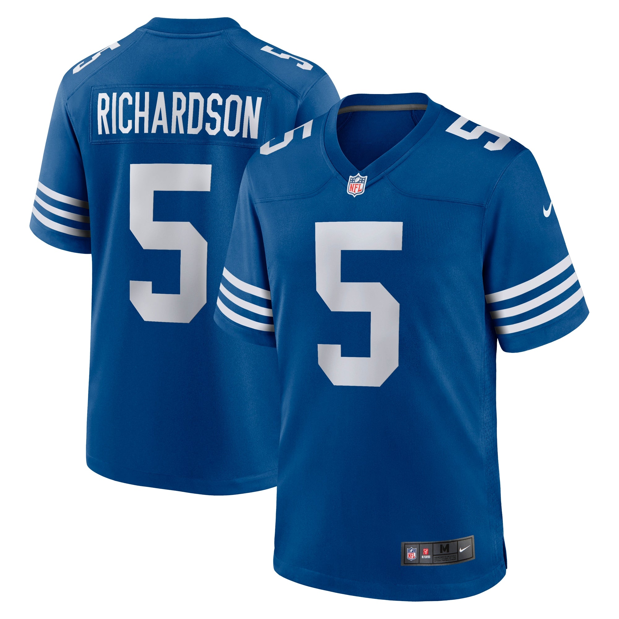 Anthony Richardson Indianapolis Colts Nike 2023 NFL Draft First Round Pick Game Jersey - White/Blue/Royal - Image 7