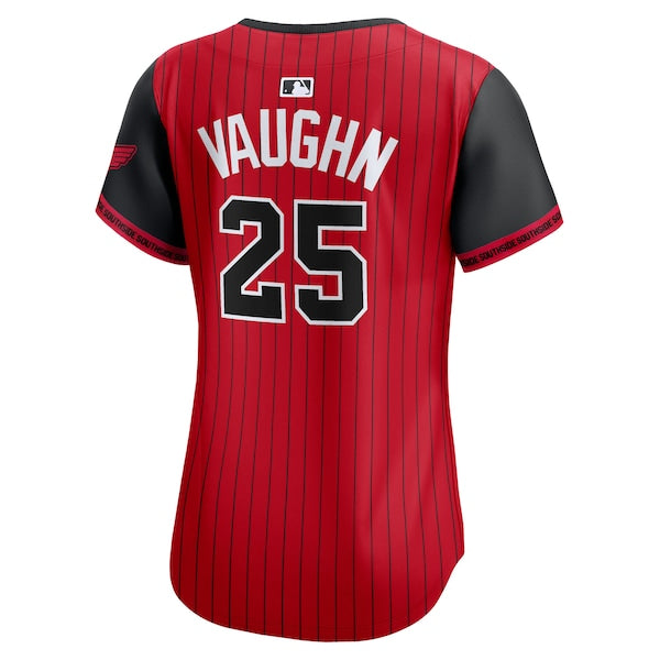 Andrew Vaughn Chicago White Sox Nike Women's 2025 City Connect Limited Player Jersey - Red/Black - Image 3
