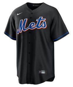 Alternative view of Mike Piazza New York Mets Nike 2022 Alternate Replica Player Jersey - Black