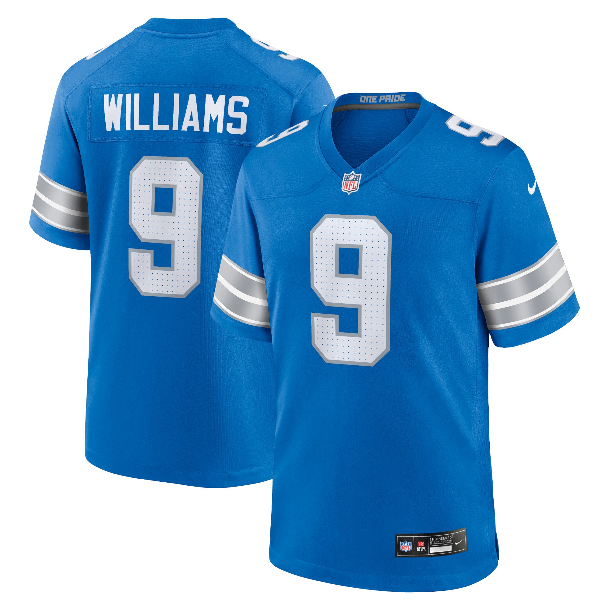 Jameson Williams Detroit Lions Nike 2nd Alternate Game Jersey - Black/Blue - Image 5